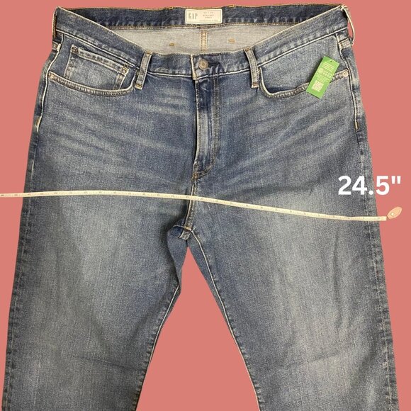 GAP Men’s 38x30 Straight Leg Blue Jeans – Classic Everyday Denim - Picture 6 of 11